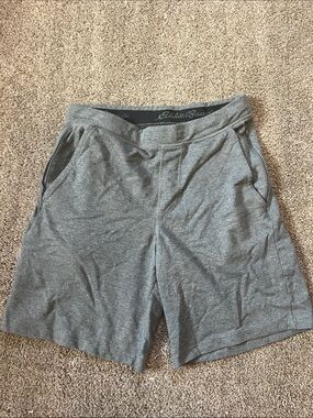 Eddie Bauer Men's Heather Gray Athletic Knit Shorts